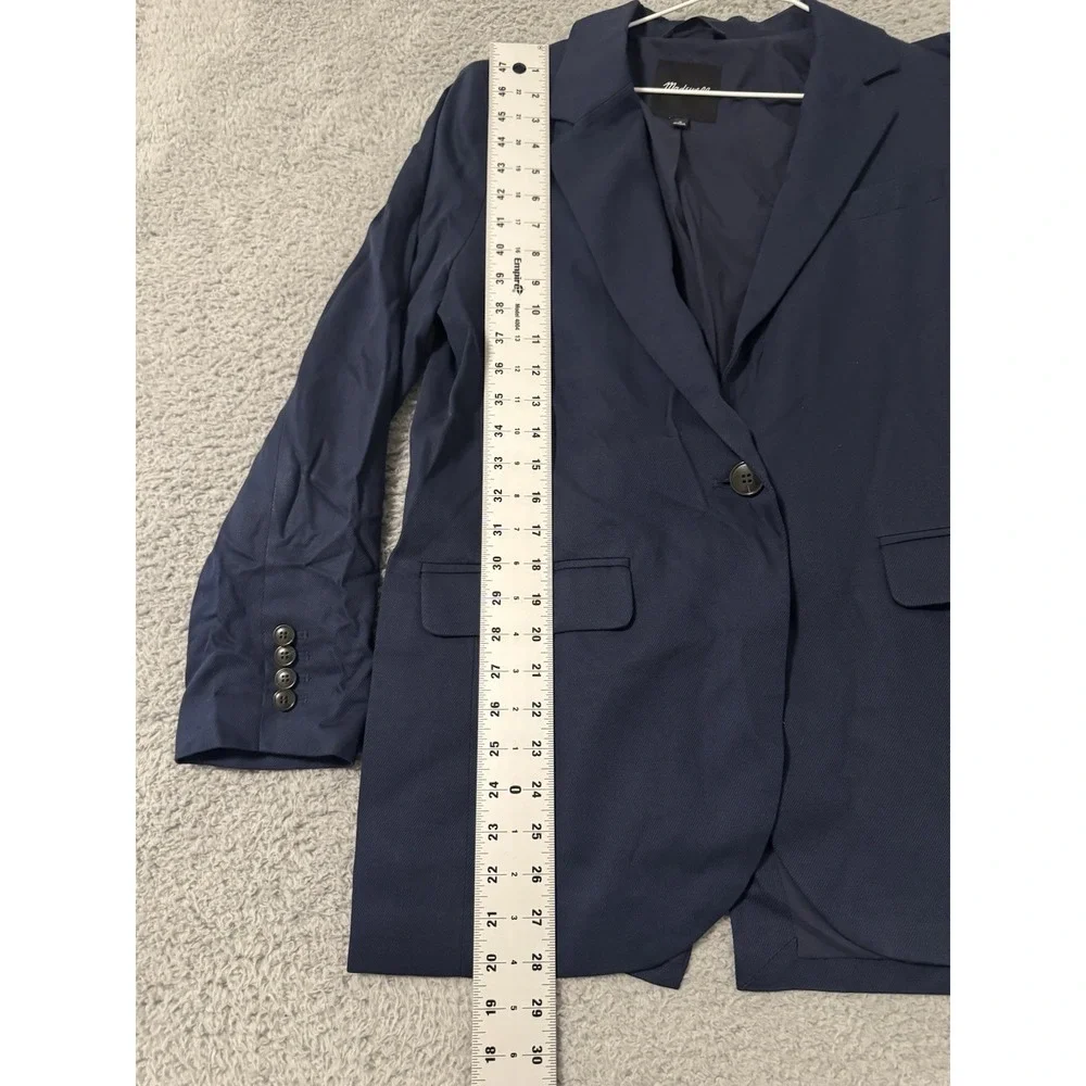 Madewell Womens‎ $218 The Alston Blazer Dark Navy Size Medium